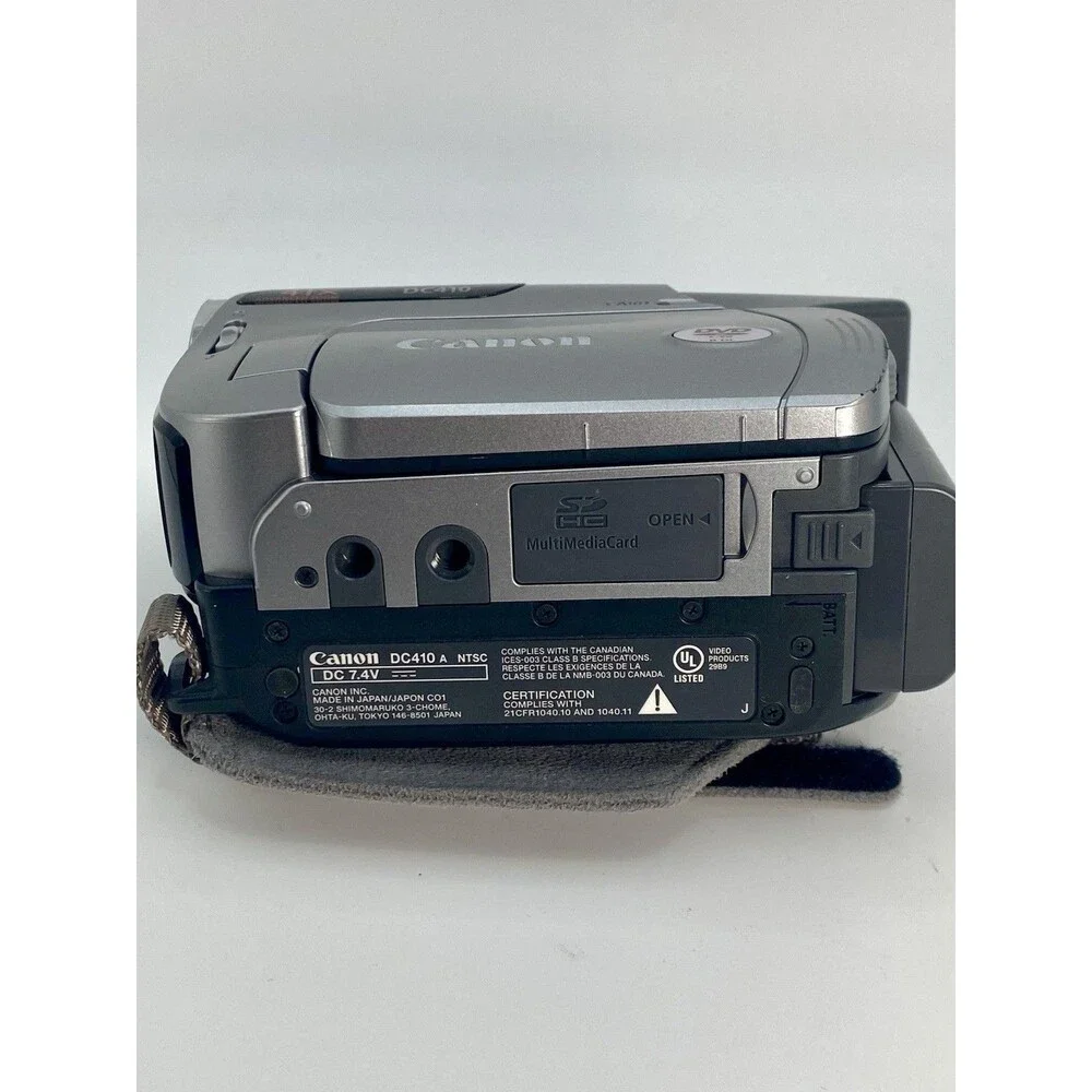 Canon DC410 Mini DVD Camcorder Video Camera LCD Screen 41x Zoom Works W/battery